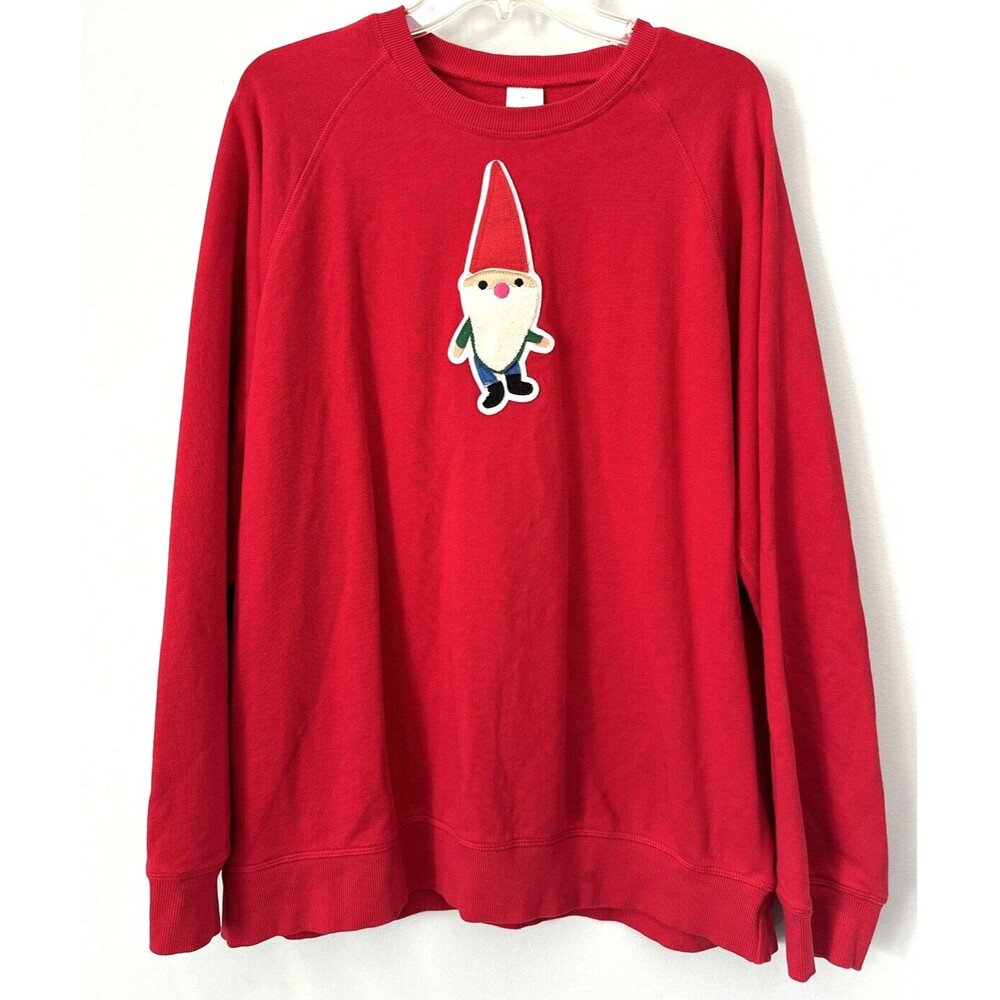 Hanna Andersson Sweater Extra Large Red Christmas Gnome Longsleeve Knit Holiday